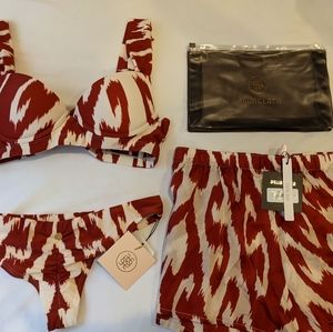 Aguaclara Concept Designer 3 PIECE Bikini with Coverup - Size S. Made in Peru